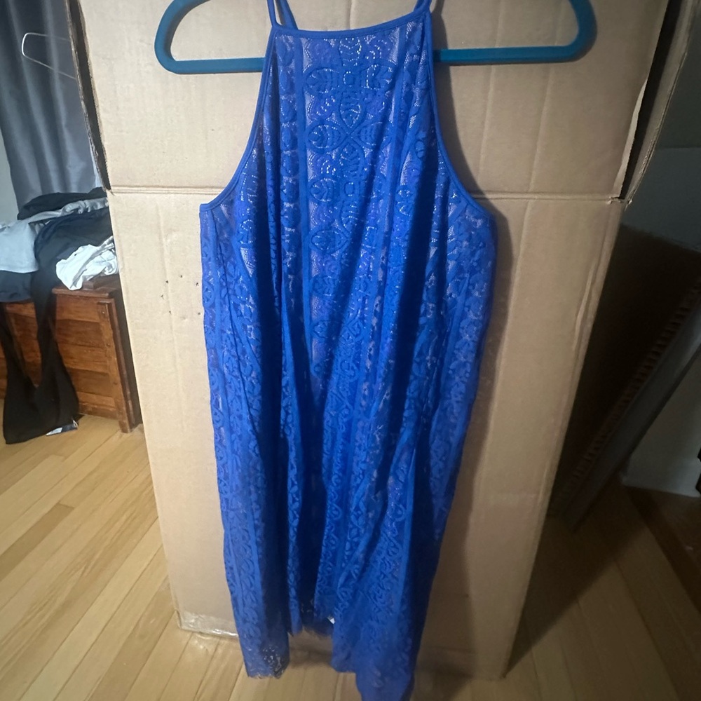 Fire Los Angeles Royal Blue Lace Dress